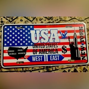 USA plate